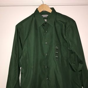 NWT Van Heusen Green Button Down Shirt